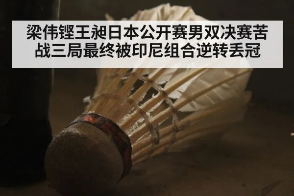 梁伟铿王昶日本公开赛男双决赛苦战三局最终被印尼组合逆转丢冠